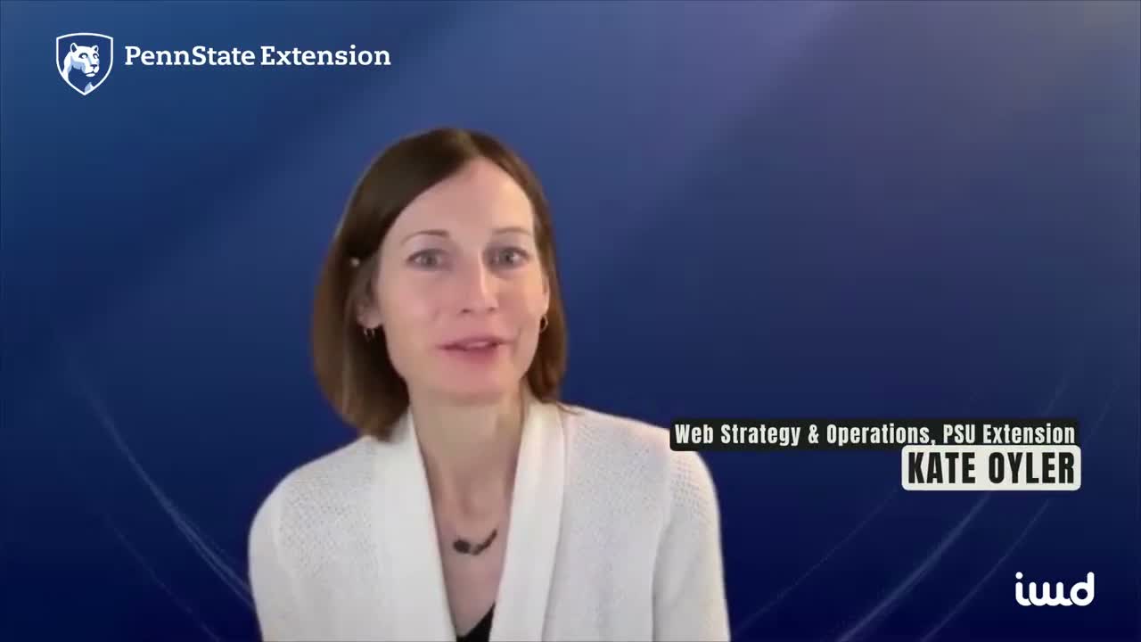 Kate Oyler, PennState Extension, on working with IWD Agency